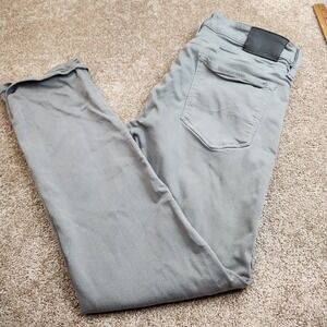 34 Heritage Courage Mid-Rise Straight Leg Pants Mens 33x30 Grey Soft Twill